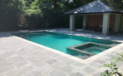 New Concrete Pool & Spa Combo with Outdoor Kitchen