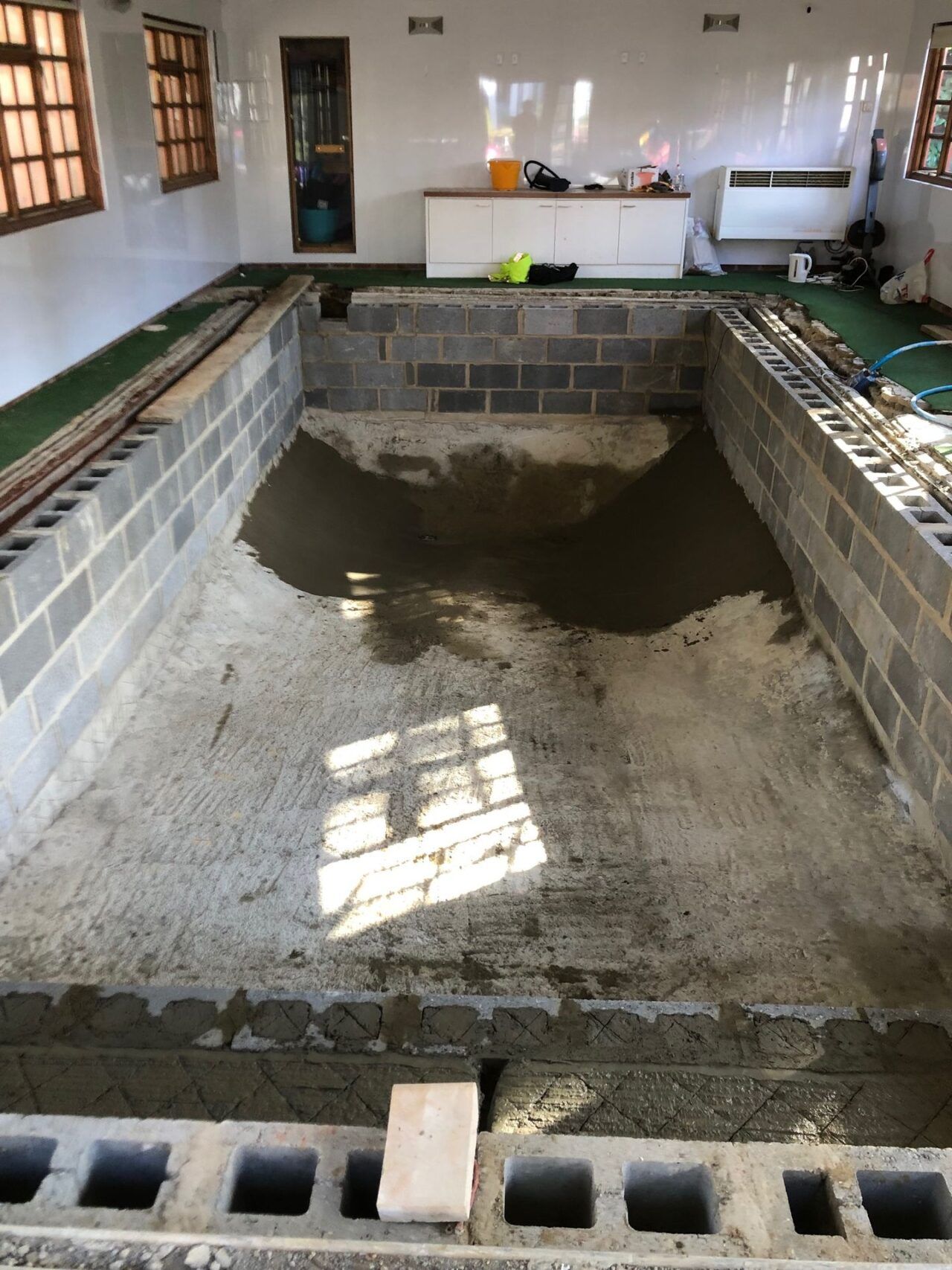 Constructing a new reinforced concrete pool