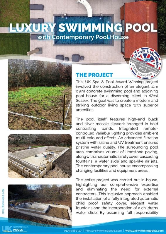 UK Swimming Pools Project - Luxury Swimming Pool with Contemporary Pool House