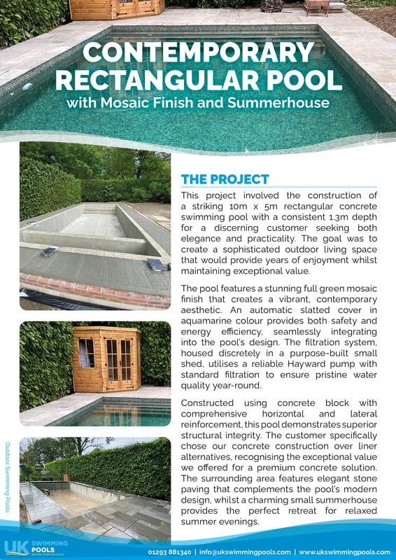 UK Swimming Pools Project - Luxury Swimming Pool with Contemporary Pool House